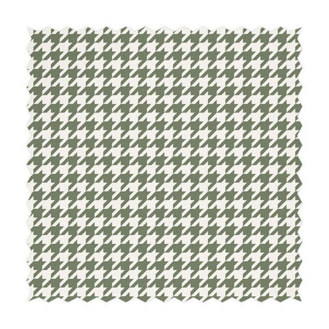 Tessuto Stampato Verde Classico Design Pied de Poule