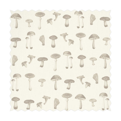 Tessuto Stampato Funghi Neutri