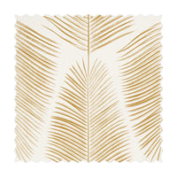 gold palm leave print fabric design