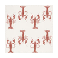 bright red lobster design fabric