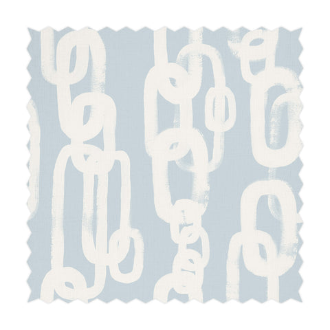 Blauer Kettendesign-Druckstoff