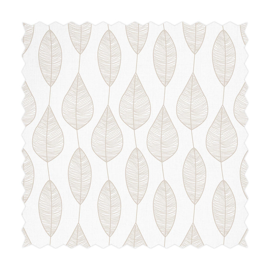 neutral color leaves print fabric design