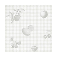 fruit basket inspired fabric with plaid background