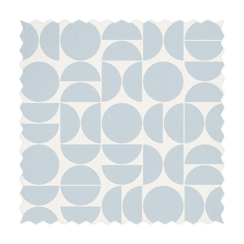 Rain Blue Geometric Design Printed Fabric