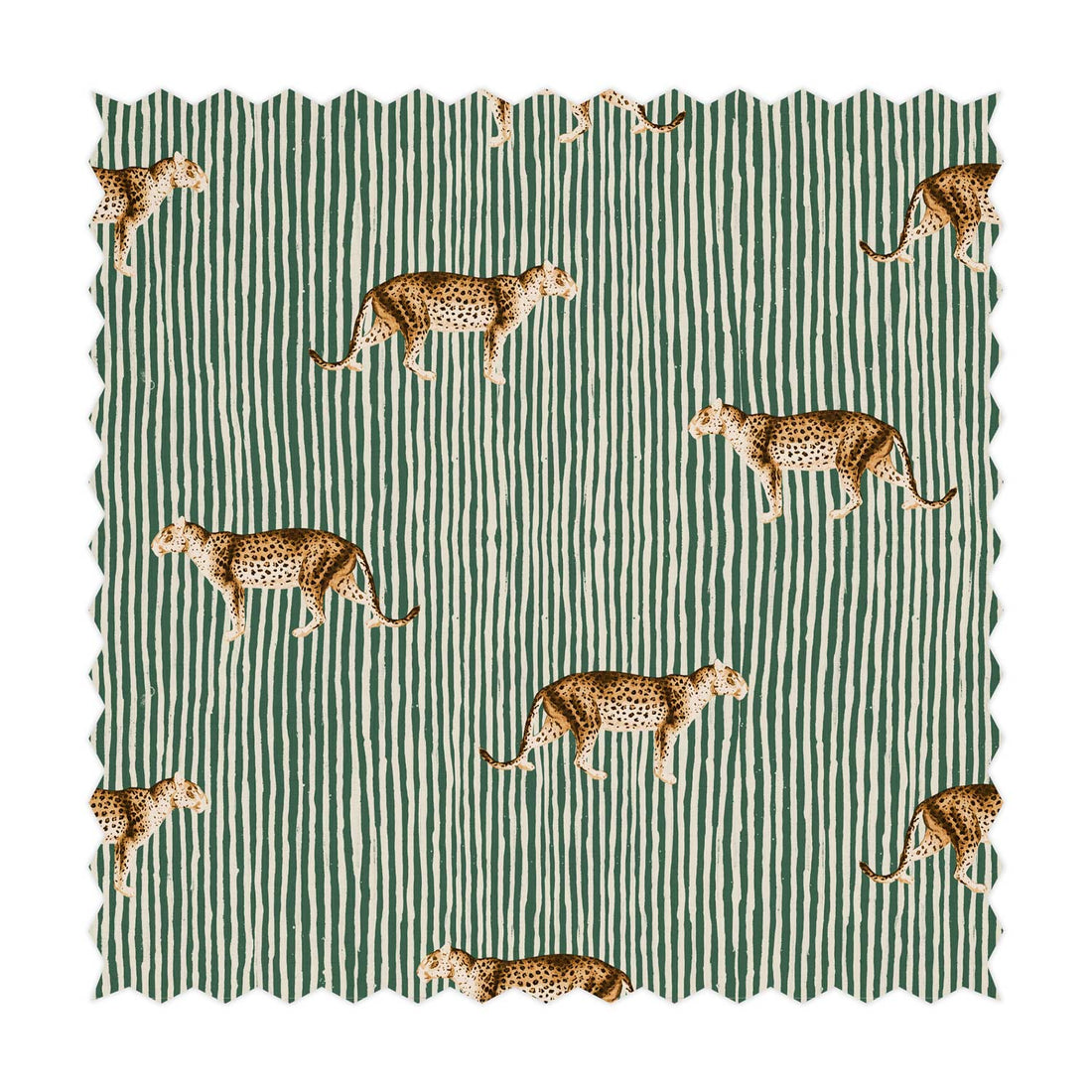 leopard green printed fabric design