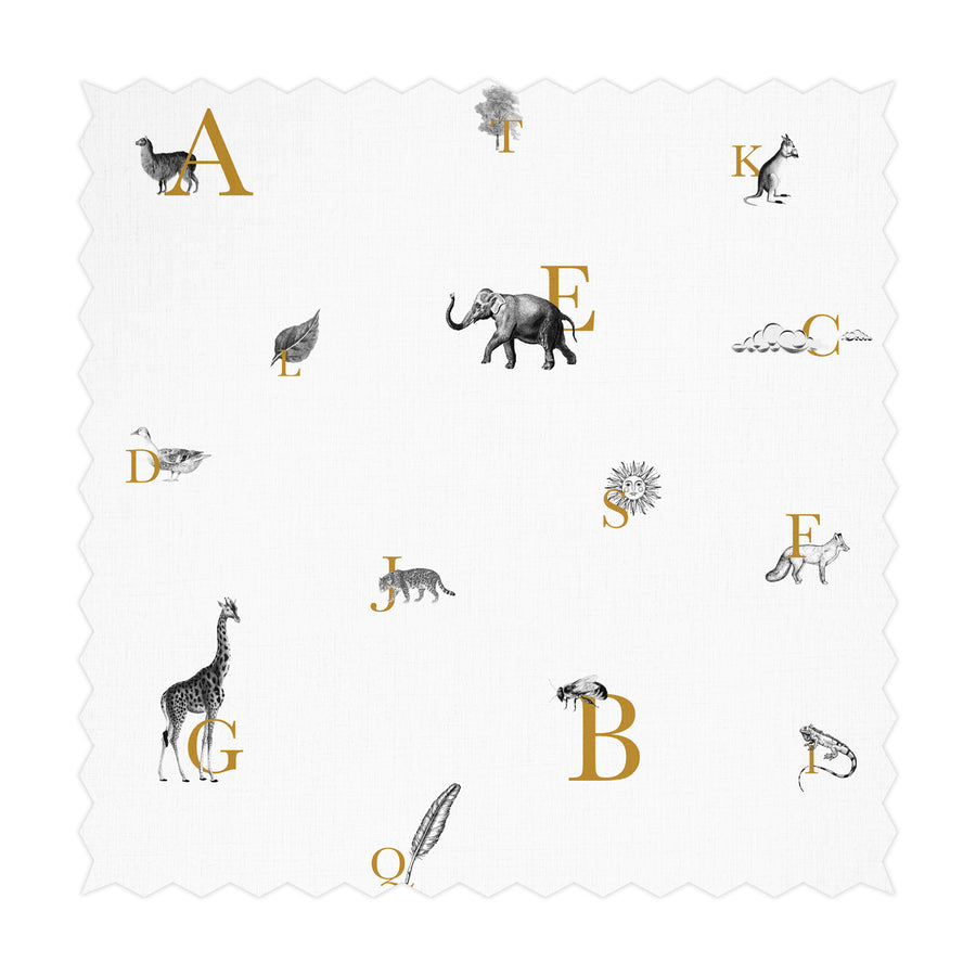 alphabet letter print fabric design