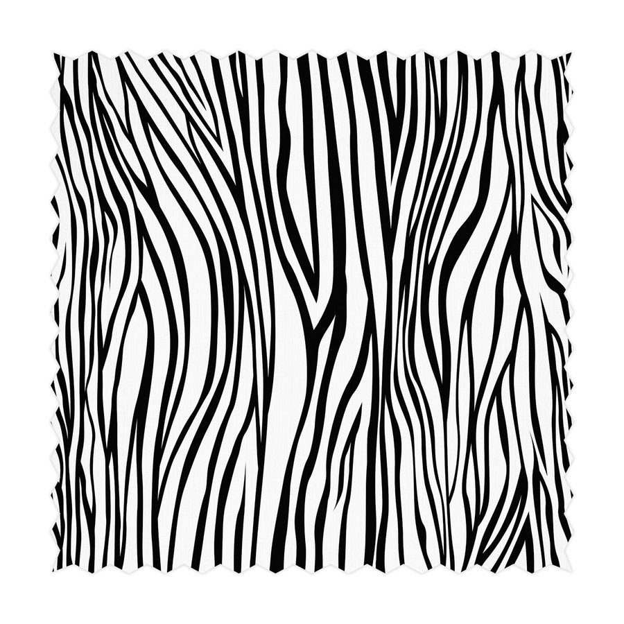 zebra printed fabric design in black and white