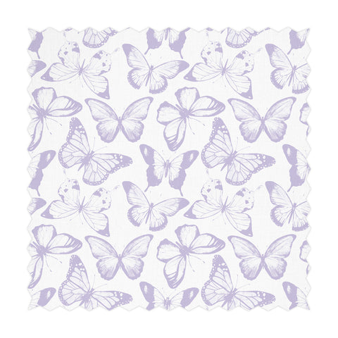 Tessuto Stampato Farfalle Lavanda