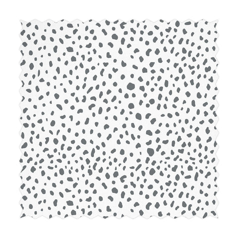 Tessuto stampato con fantasia dalmata grigia