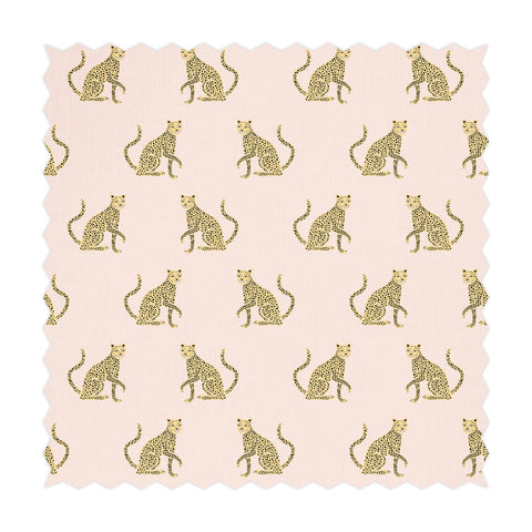 Tessuto stampato fantasia leopardo rosa