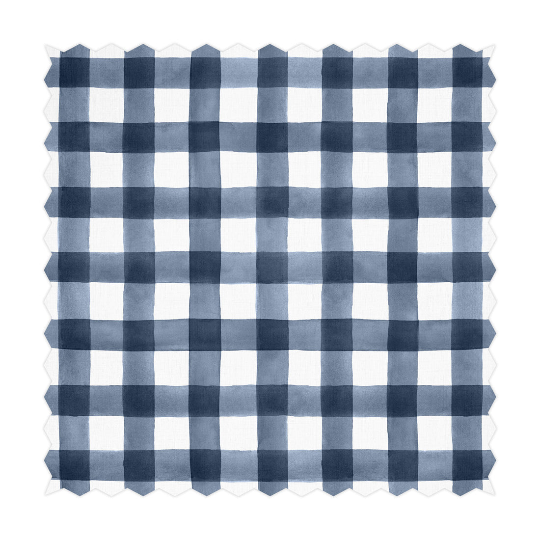 watercolor effect plaid fabric design in blue