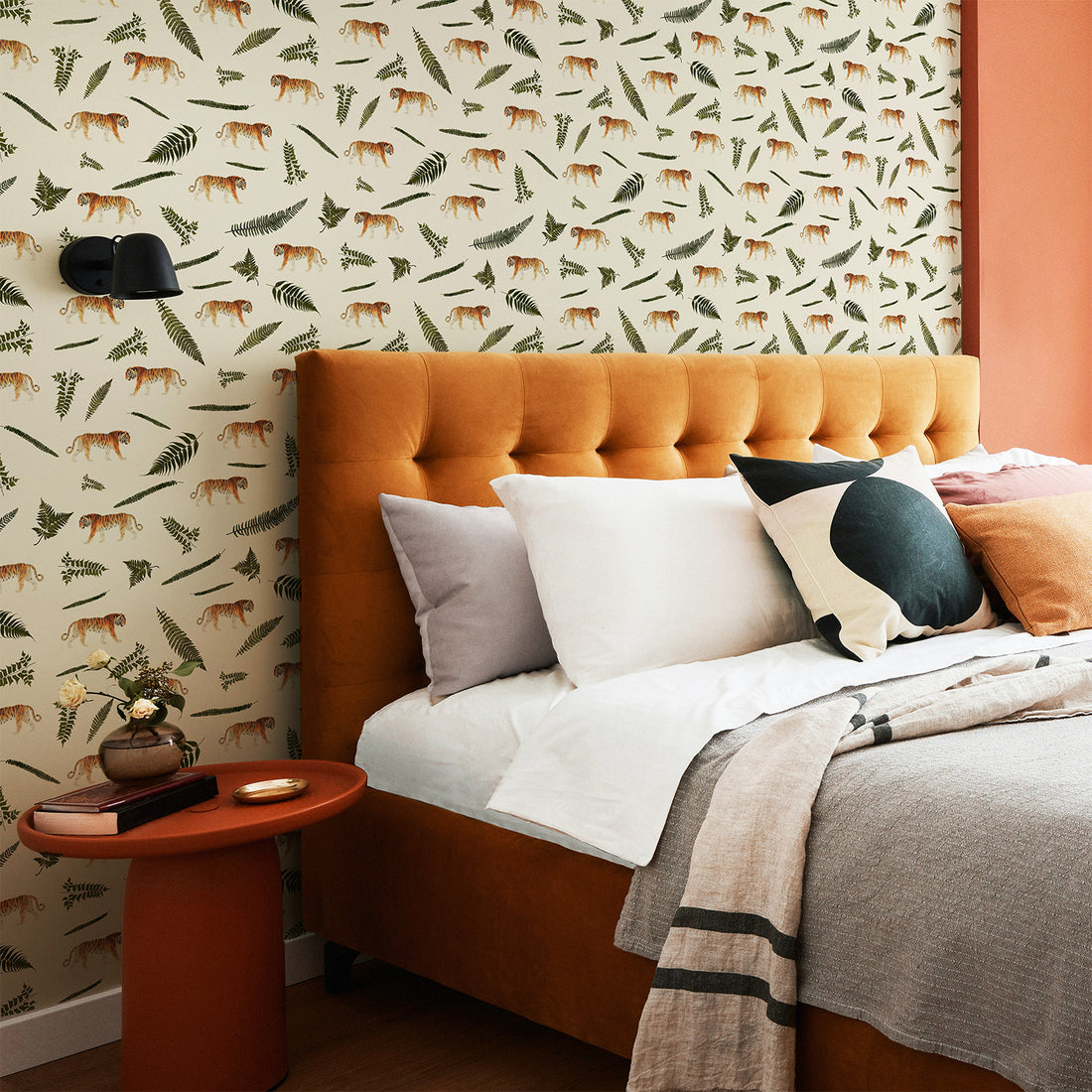 Ferns And Tigers Wallpaper