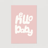 Hello Baby Girl Art Print Poster
