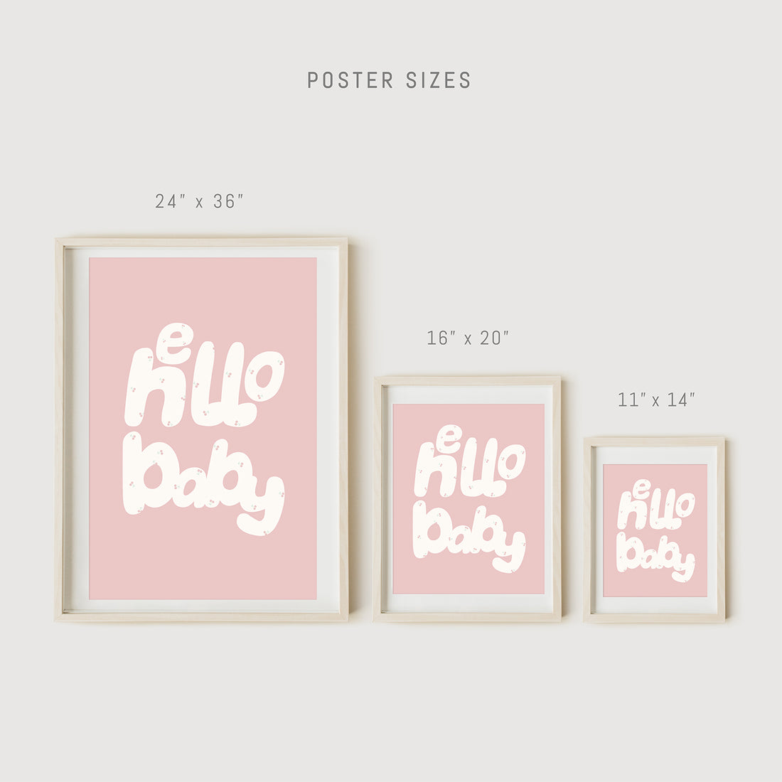 Hello Baby Girl Art Print Poster