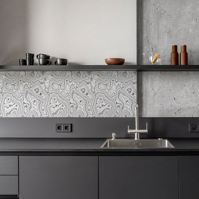 Grey Malachite Design Backsplash