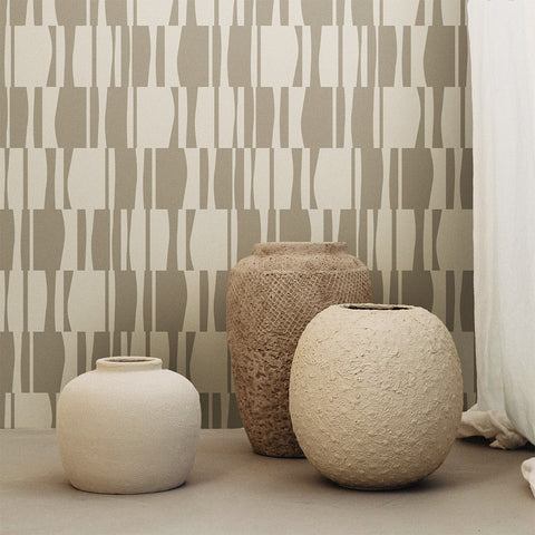 Abstract Geometric Tiles Print Wallpaper