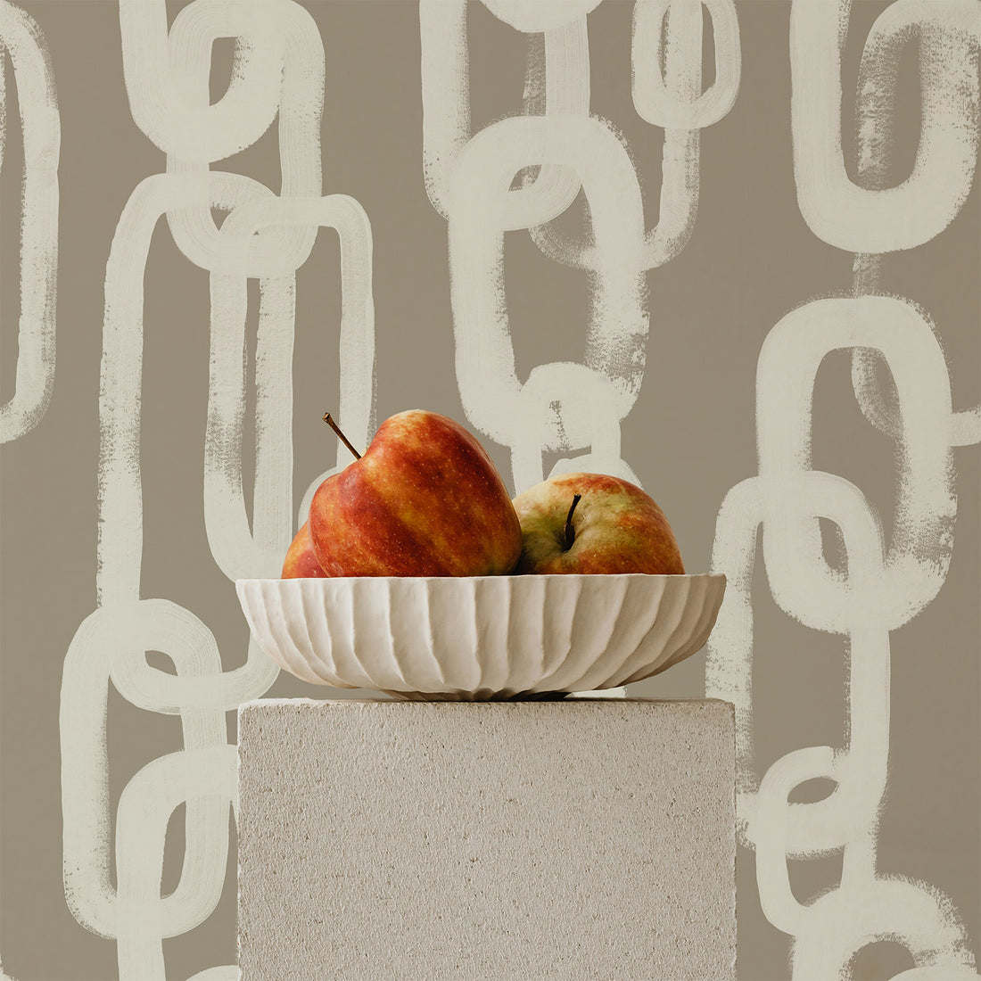 Beige Chain Pattern © Wallpaper