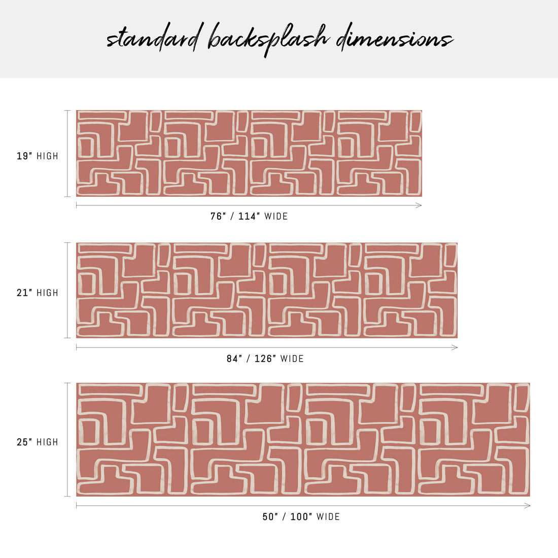 backsplash tile patterns size