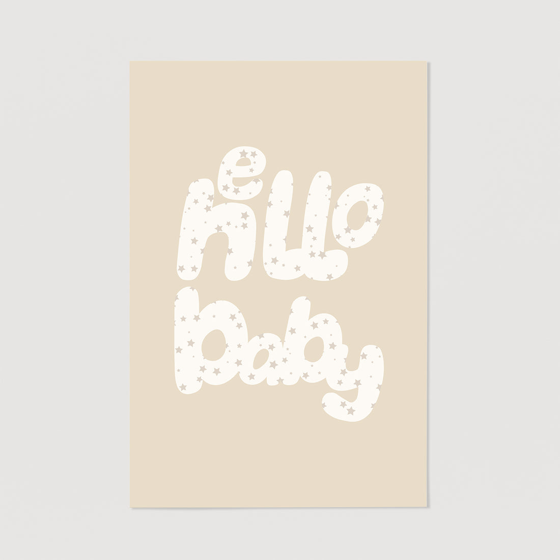 Hello Baby Gender Neutral Art Print Poster