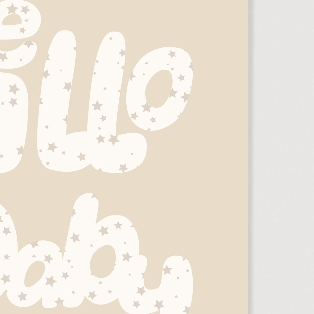 Hello Baby Gender Neutral Art Print Poster
