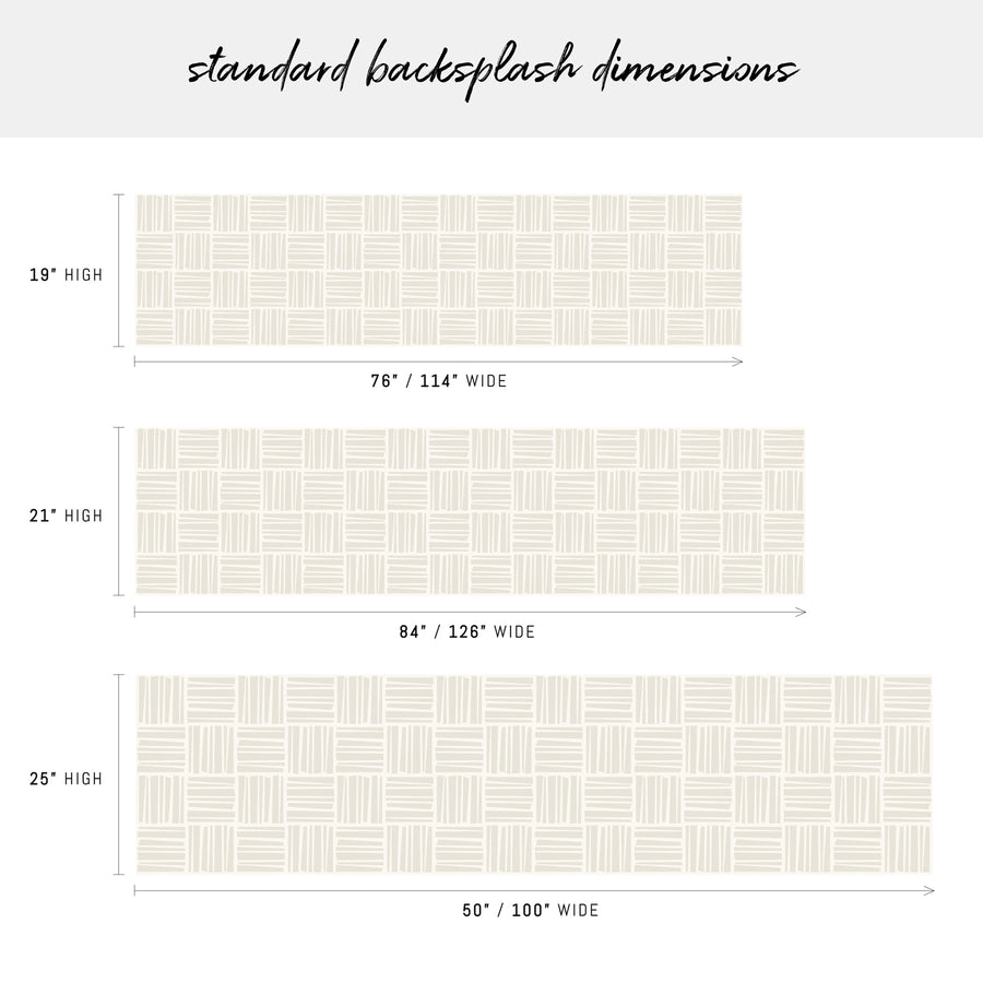 line pattern peel and stick backsplash design