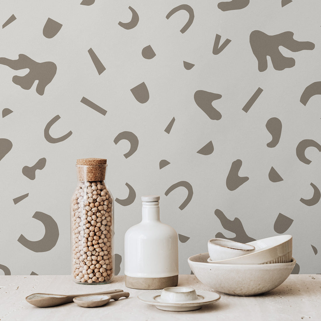 Elegant Abstract Cutouts Wallpaper