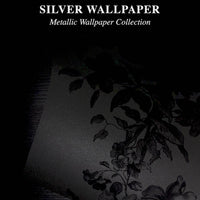 Silver Toile Pattern Metallic Wallpaper