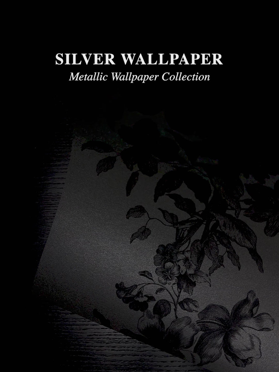 Silver Toile Pattern Metallic Wallpaper