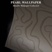 Metallic Pearl Abstract Funky Lines Wallpaper