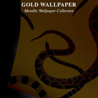 Gold Snake Metallic Wallpaper