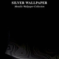 Metallic Silver Malachite Removable Wallpaper