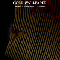 Bold Leopard Design Gold Metallic Wallpaper