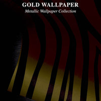 Metallic Gold Zebra Print Wallpaper