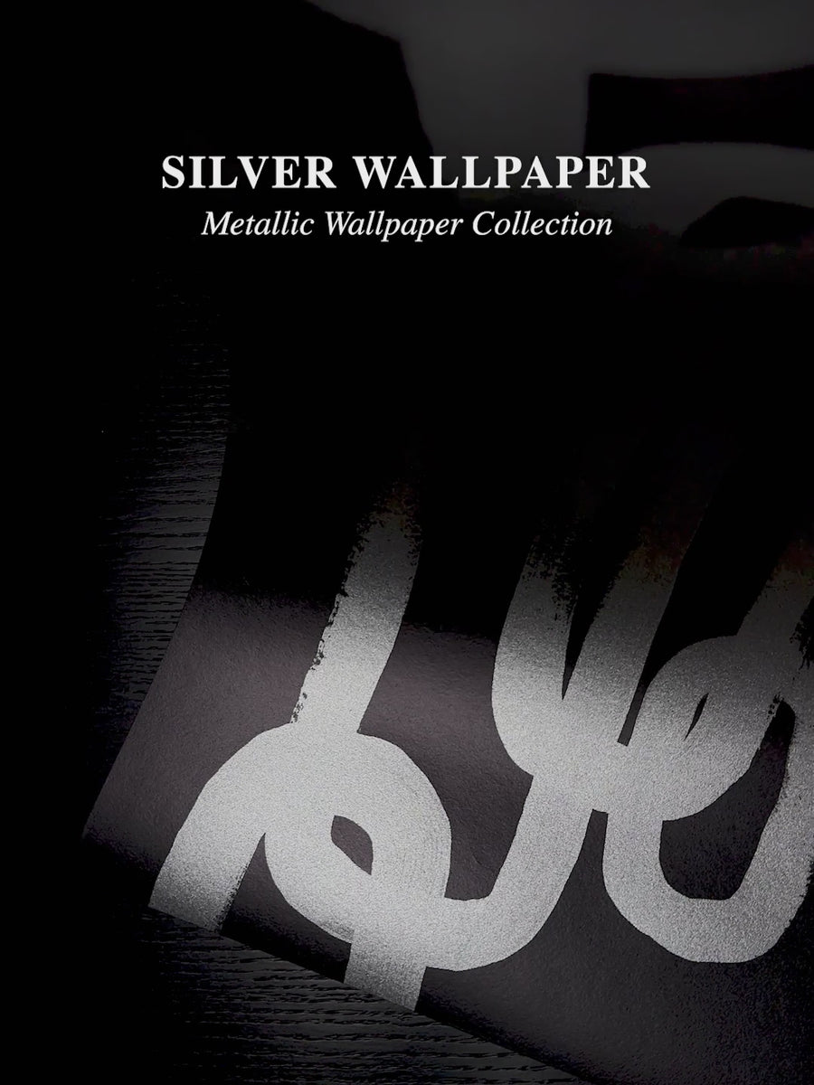 Metallic Silver Chain Pattern Wallpaper