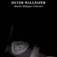 Silver Abstract Oysters Metallic Wallpaper