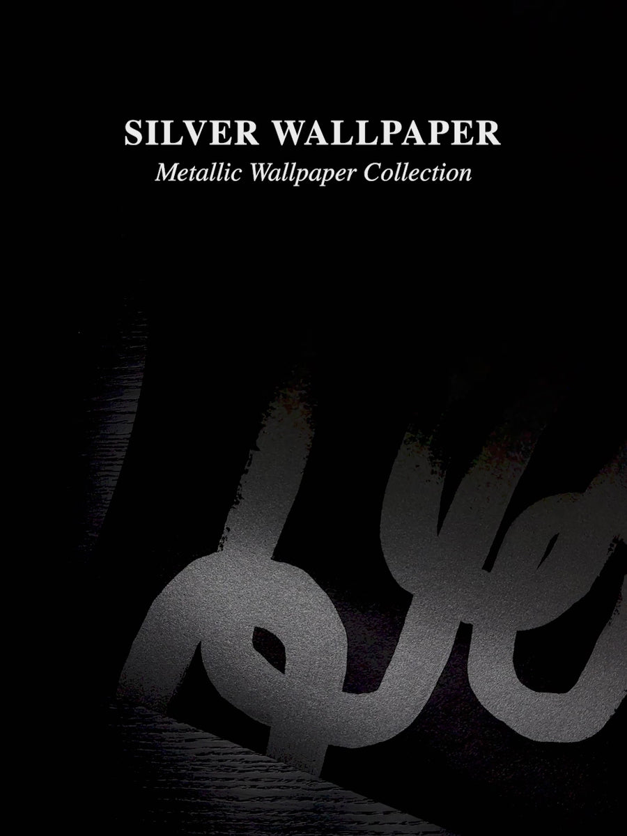 Metallic Silver Chain Pattern Wallpaper