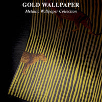 Bold Leopard Design Gold Metallic Wallpaper