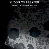 Silver Royal Bloom Metallic Wallpaper