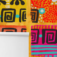 African Fabric Print Wall Mural