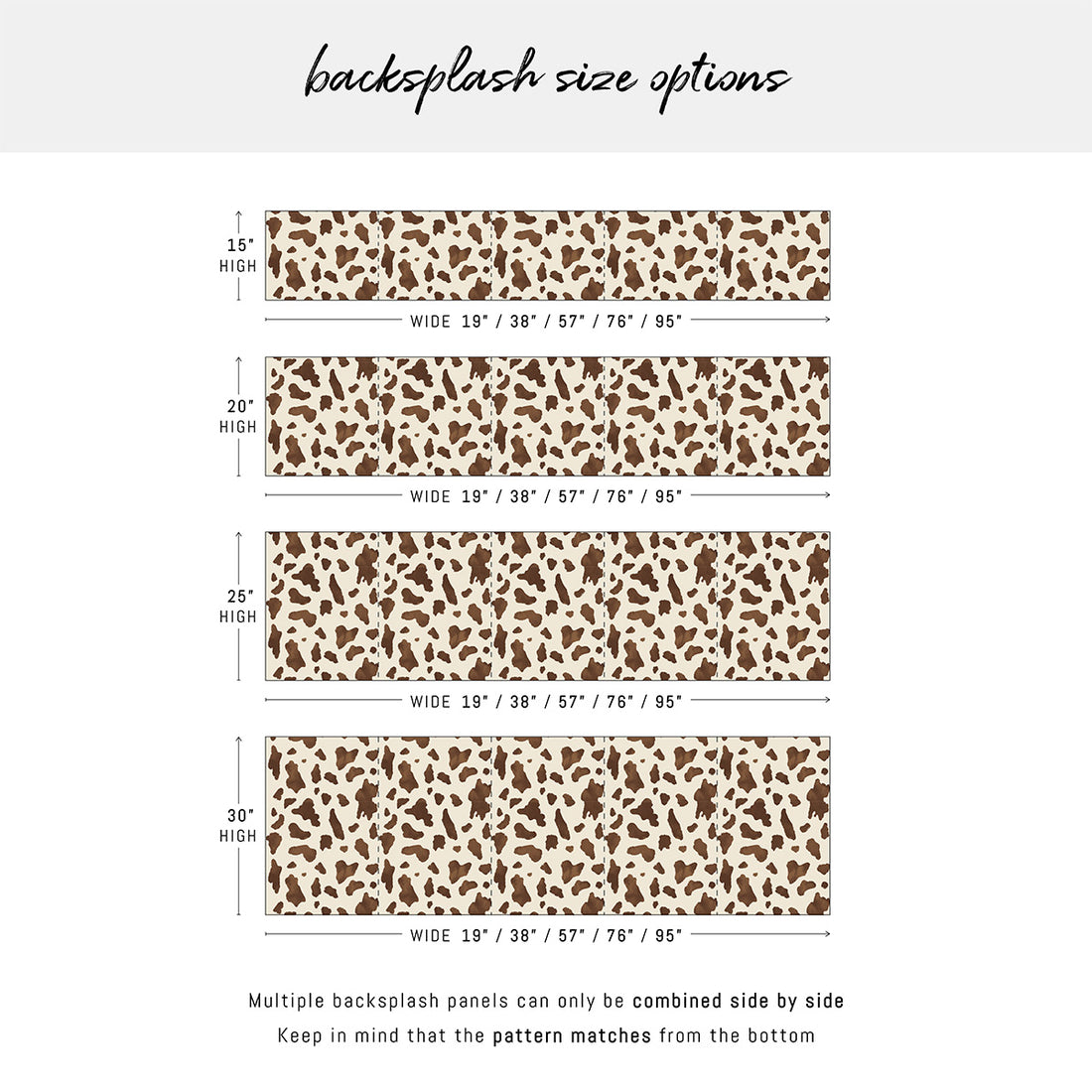 Watercolor Cow Print Backsplash