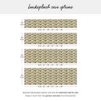 Vintage Tomato Pattern Backsplash