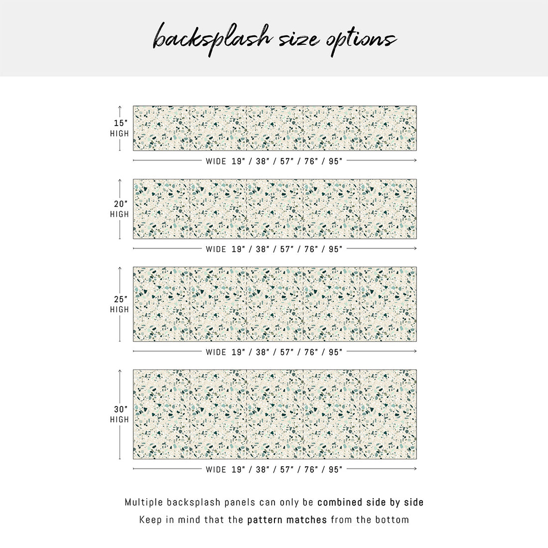 Green Terrazzo Design Backsplash