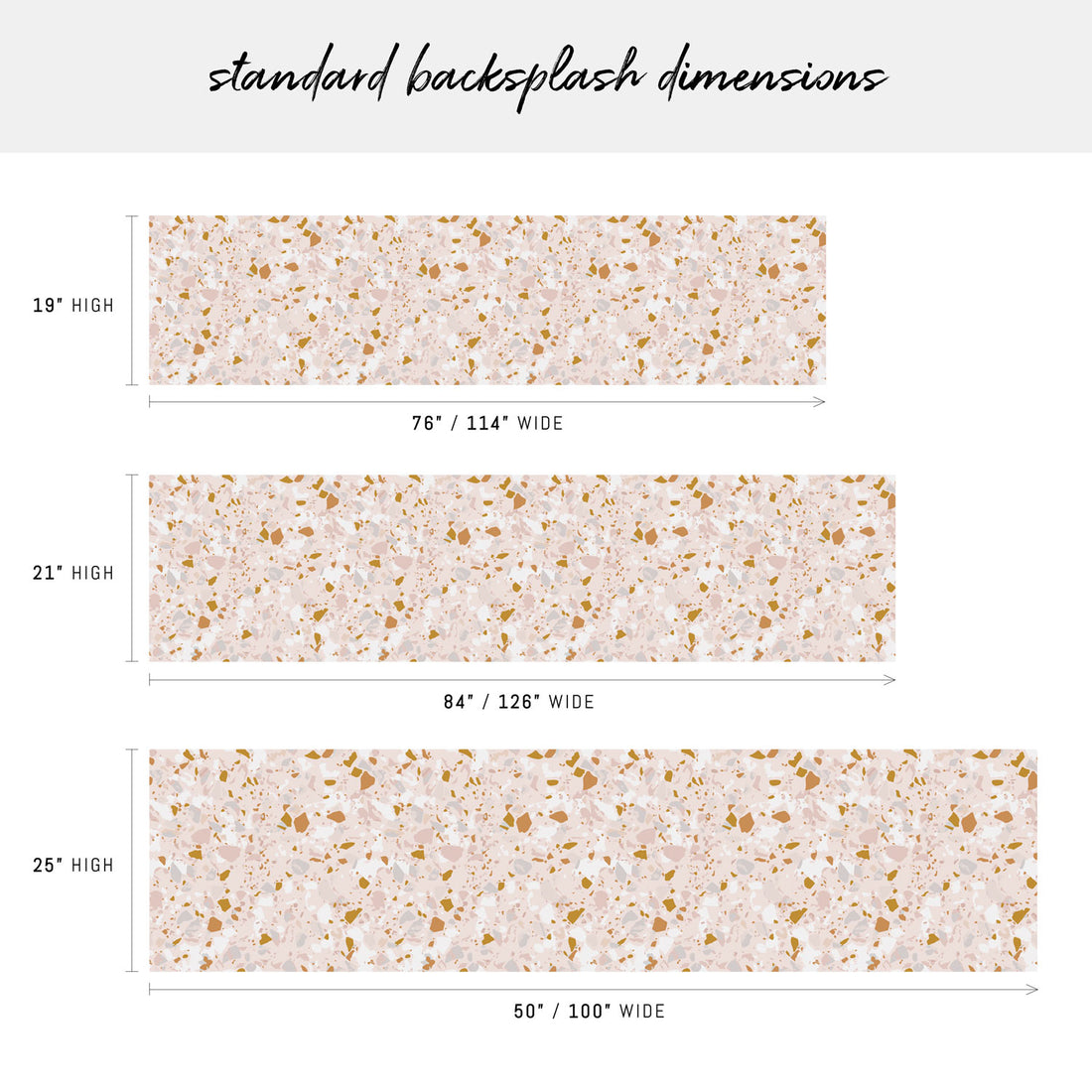 peel and stick backsplash dimensions for terrazzo pink stone