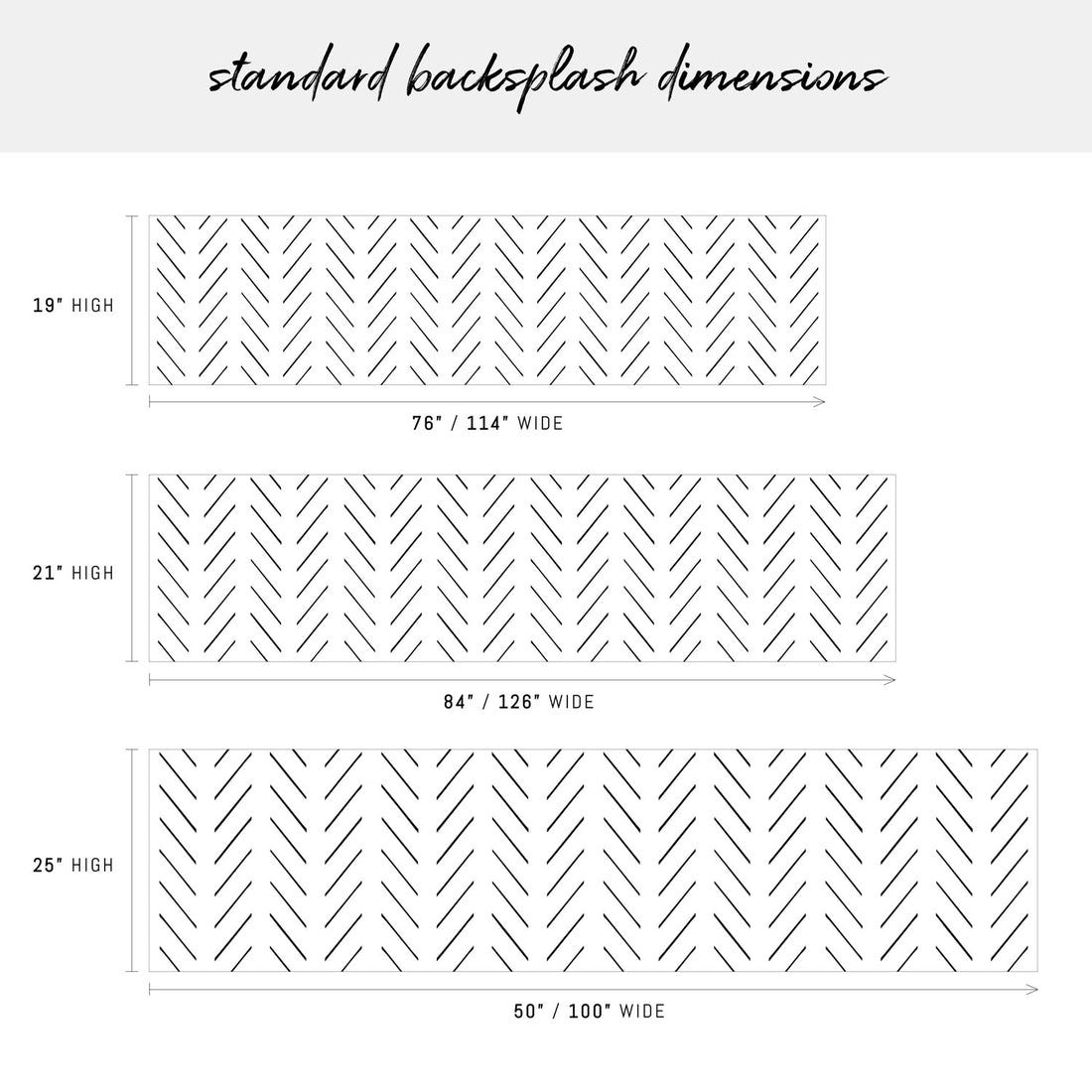 black and white kitchen backsplash dimensions