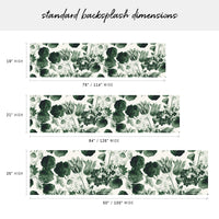 green floral peel and stick backsplash dimensions