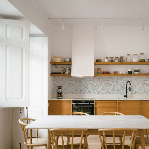 Windy Botanical Foliage Backsplash