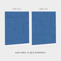 Wooden Design Wallpaper in Blue
