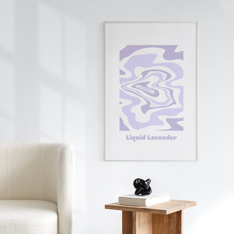 Liquid Lavander Art Print Poster