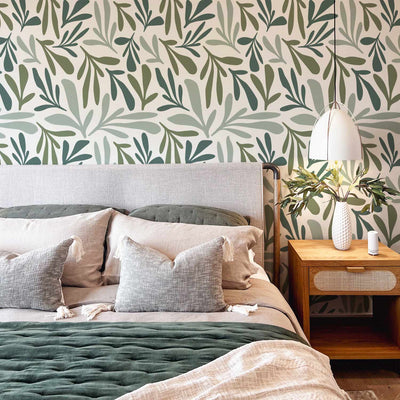 Green Floral Wallpaper