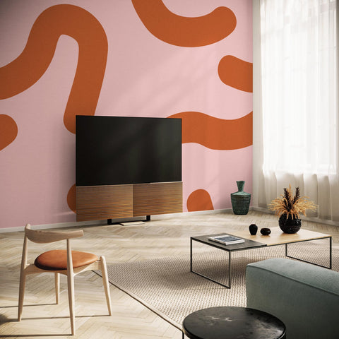 Oversized Abstract Lines Wall Mural